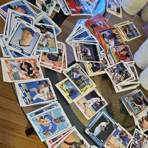 Assorted Baseball Trading Cards ( Don russ, Fleer,Topps) Some signed